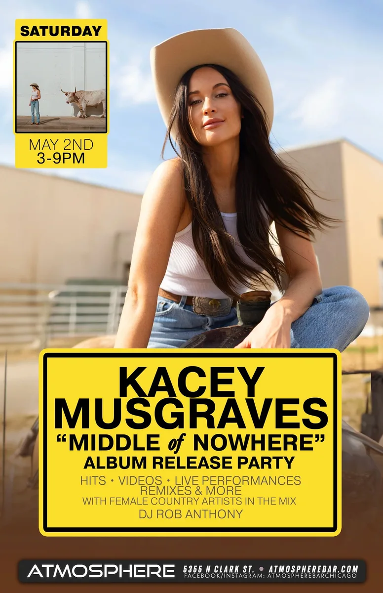 Kacey Musgraves "Middle of Nowhere" Album Release Party at Atmosphere — An album release party for Kacey Musgraves' "Middle of Nowhere" featuring hits, videos, live…