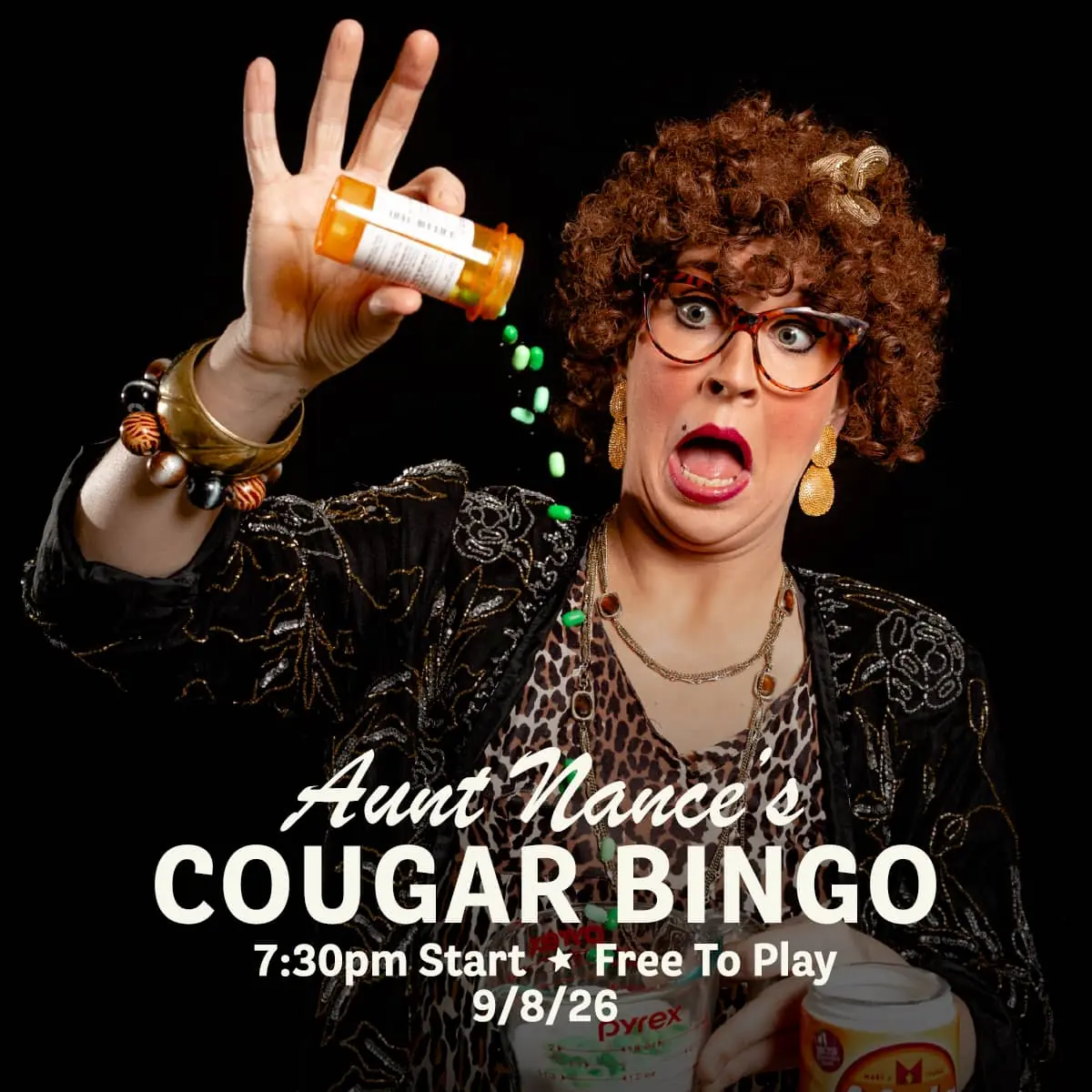 Aunt Nance's Cougar Bingo at Carol's Pub — Free bingo night hosted by Chicago's Musical Comedy Cougar, Aunt Nance. Enjoy live performances, great food, and free bingo games with laughter and dance-offs.