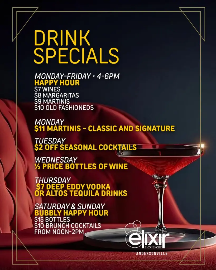 ½ Price Bottles of Wine at Elixir Andersonville — All-night special featuring half-price bottles of wine.