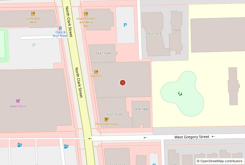Bramble Arts Loft on a map of 5545 N Clark St, 2nd Floor, Chicago, IL 60640