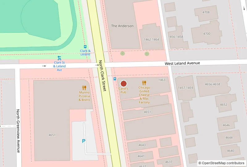 Carol's Pub on a map of 4659 N Clark St, Chicago, IL 60640