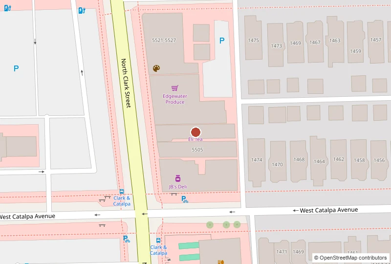 Eli Tea Bar on a map of 5507 N Clark St, Chicago, IL 60640