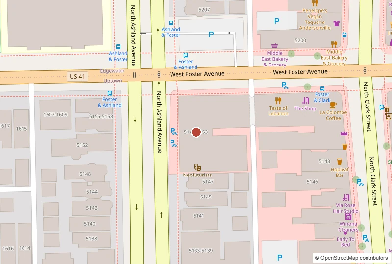 Neo-Futurists on a map of 5153 N Ashland Ave, Chicago, IL 60640