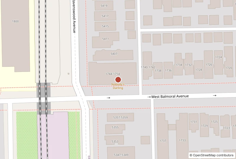Nobody's Darling on a map of 1744 W Balmoral Ave, Chicago, IL 60640