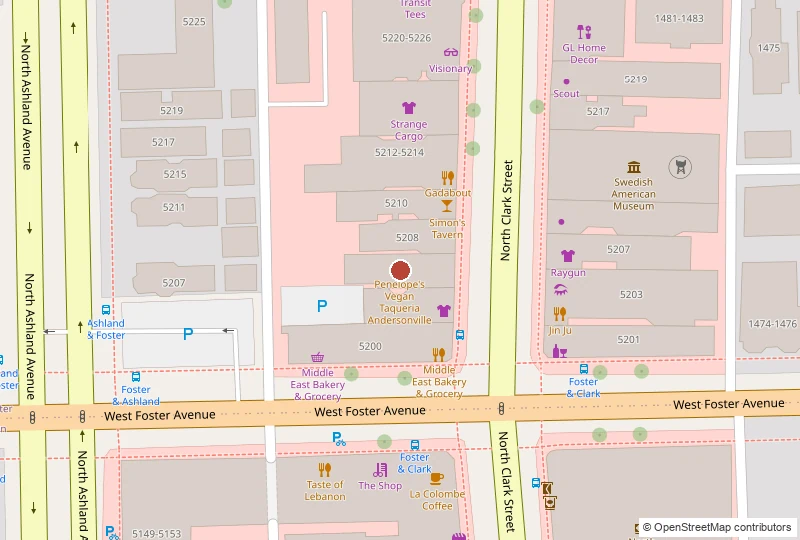 Penelope's Vegan Taqueria on a map of 5204 N Clark St, Chicago, IL 60640