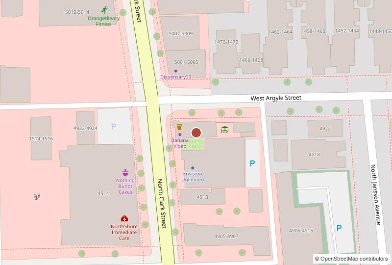 The SoFo Tap on a map of 4923 N. Clark Street, Chicago, IL 60640