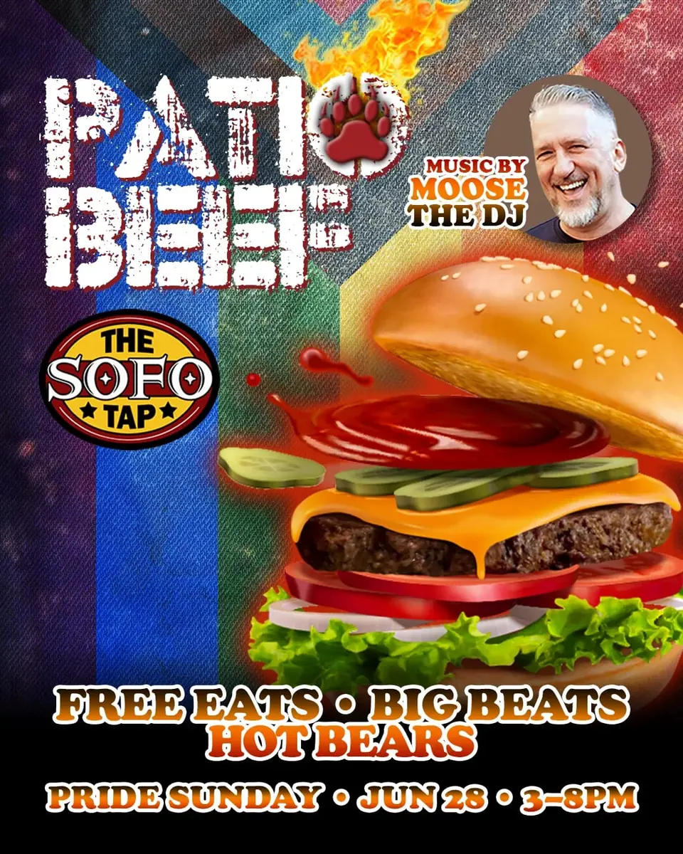 PATIO BEEF - PRIDE at The SoFo Tap — Pride-themed patio beef event with music by Moose the DJ.